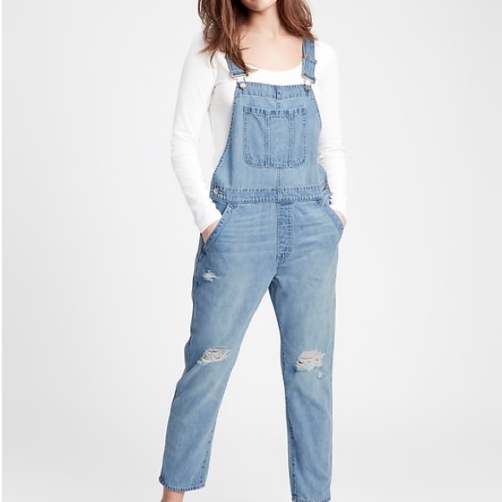 GAP Women's Light Blue Denim Overalls